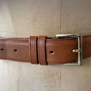 Coach Classic Vintage British Tan Leather Belt - Brass Buckle - Made in USA - 32